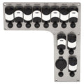 Blue Wave 2400 Pure Bay Boat Switch Panel MD009134 Gray Brushed by Blue Wave
