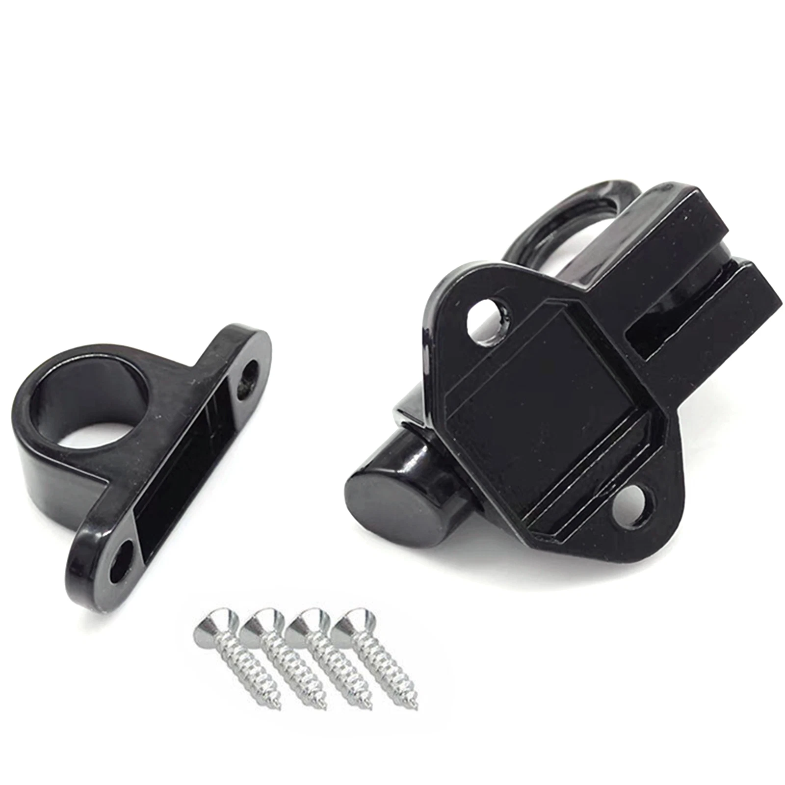 Black Aluminium Alloy Spring Door Lock With Automatic Locking