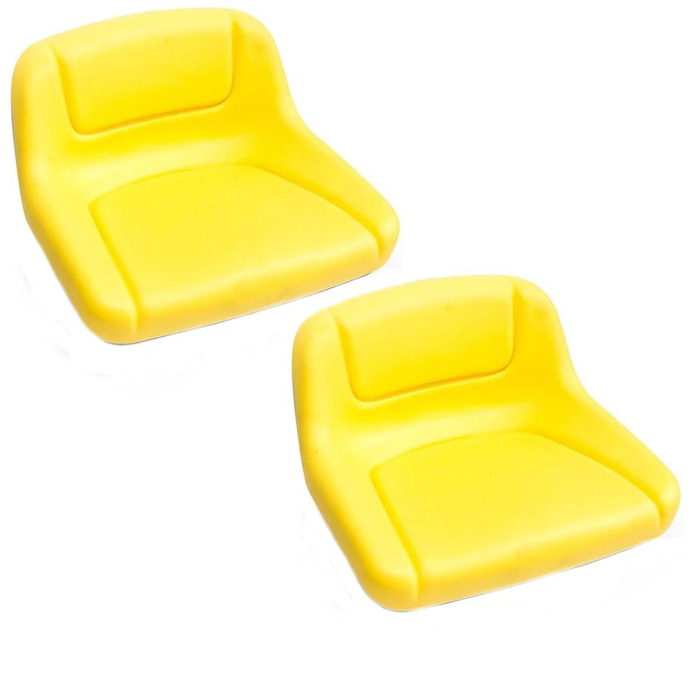 Qty 2: Yellow Mid Back Lawn Tractor Seat Fits John Deere Replaces