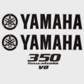 Yamaha Boat Cowling Decals | 350 V8 Four Stroke Black / Silver Sticker