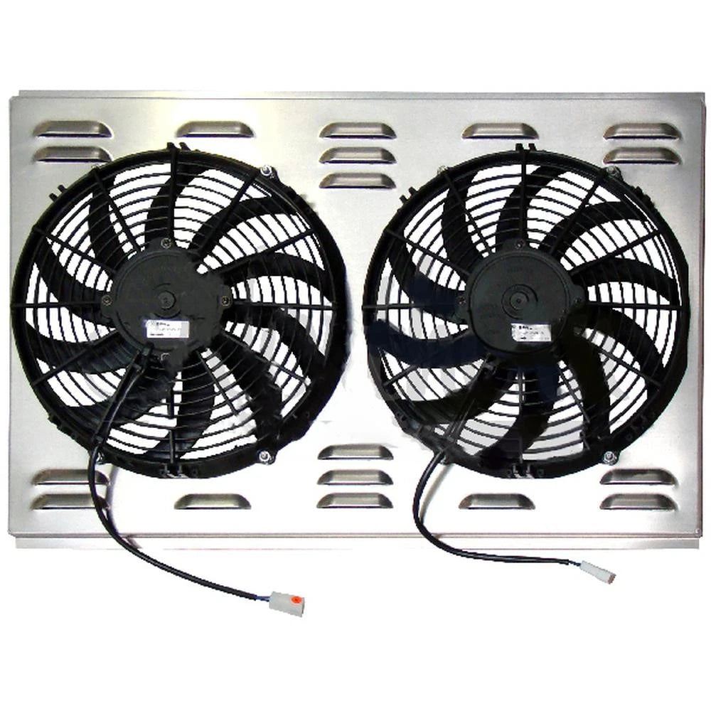 Z40010 Dual 12" Electric Fan & Shroud - 17 5/8 X 27 1/4 X 2 5/8