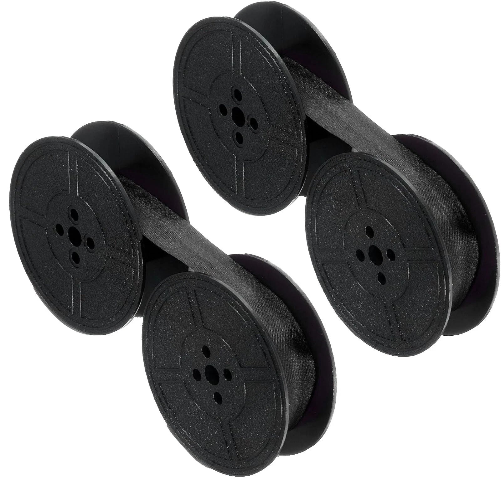 2 Pack Universal Typewriter Ribbon Twin Spool Black Nylon For Typing