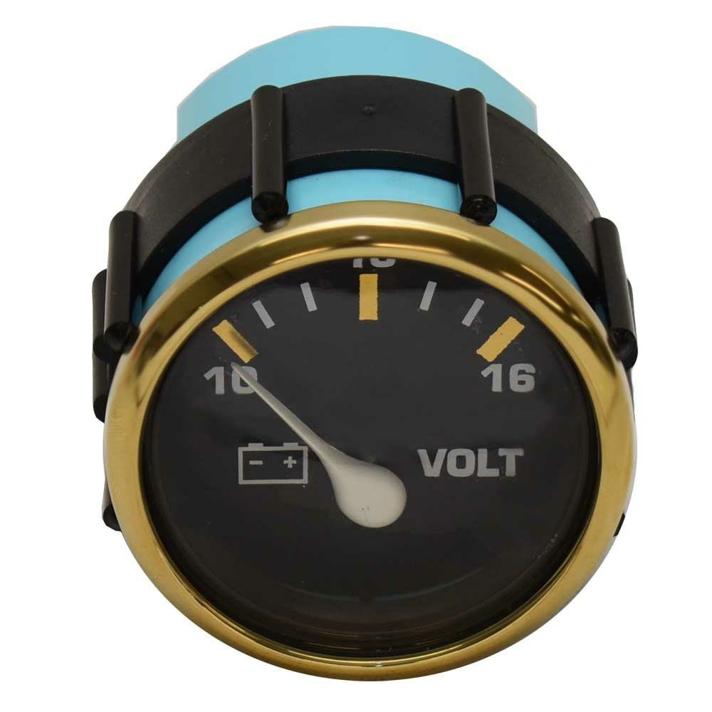 Evinrude Johnson Voltmeter Gauge Gold Black by Evinrude Johnson