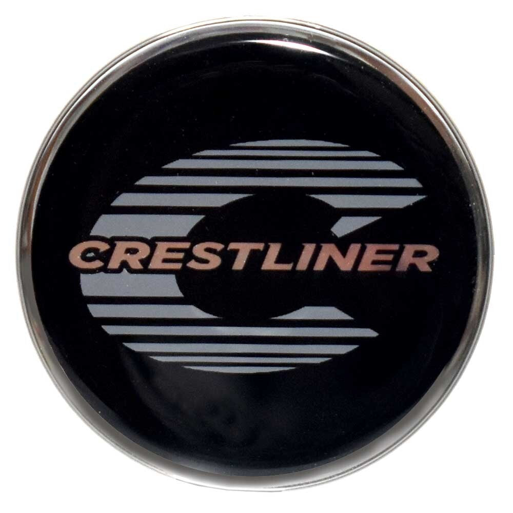 Crestliner Boat Steering Wheel Decal 2255062 | Raised Black Silver by Crestliner