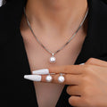 Elegant Pearl Necklace and Earrings Set