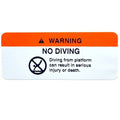 Lowe Boats Warning Decal Sticker | No Diving Label 4 1/4 Inch