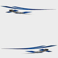 Larson Boat Decal Stickers Senza Blue Gray Set of 4 by Larson