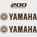 Yamaha Boat Cowling Decals | 200 Four Stroke Brown Stickers (Kit)