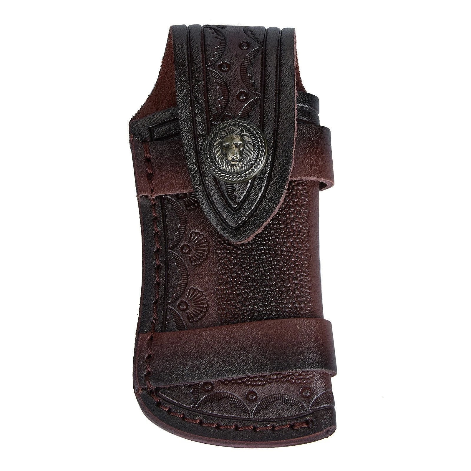 4'' Knife Sheath Leather Knife Pouch W/snap Closure Belt Loop For