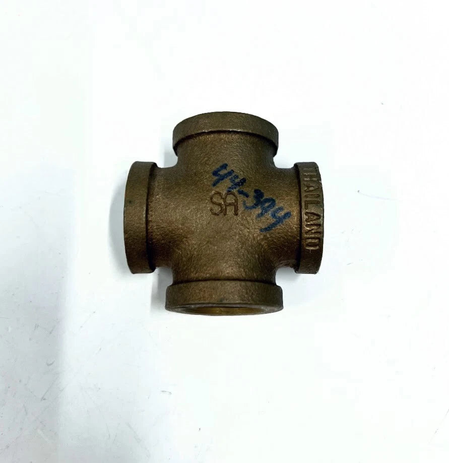 Midland 44394, Cross Fitting, 4 - Female 3/4in, Brass