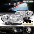 LH+RH Chrome Clear Projector Headlight for Jeep