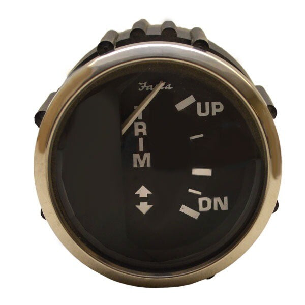 Trim Gauge Faria Boat Euro SS Black 2 Inch Mercury by Faria