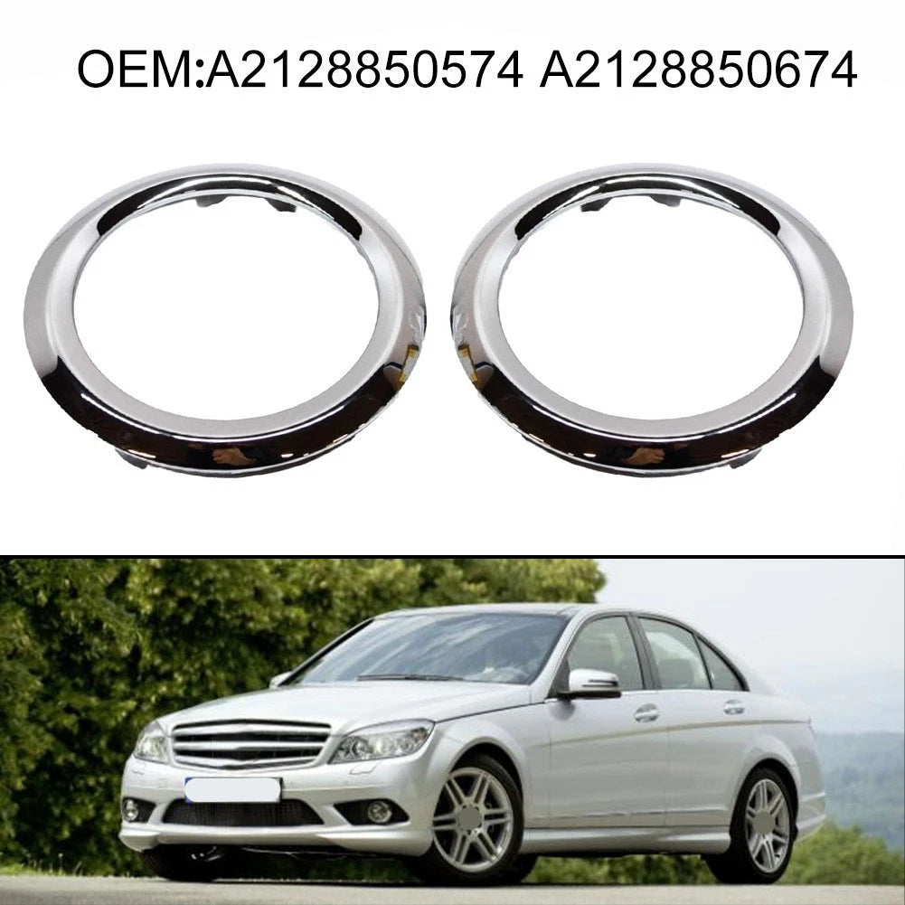 Front Left Fog Light Chrome Trim Ring 2128850574 2128850674 For W204