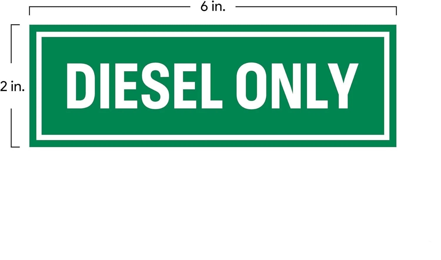 DIESEL ONLY Vinyl Stickers - Decals - Labels for Safety Truck Oil Gas 4Pcs