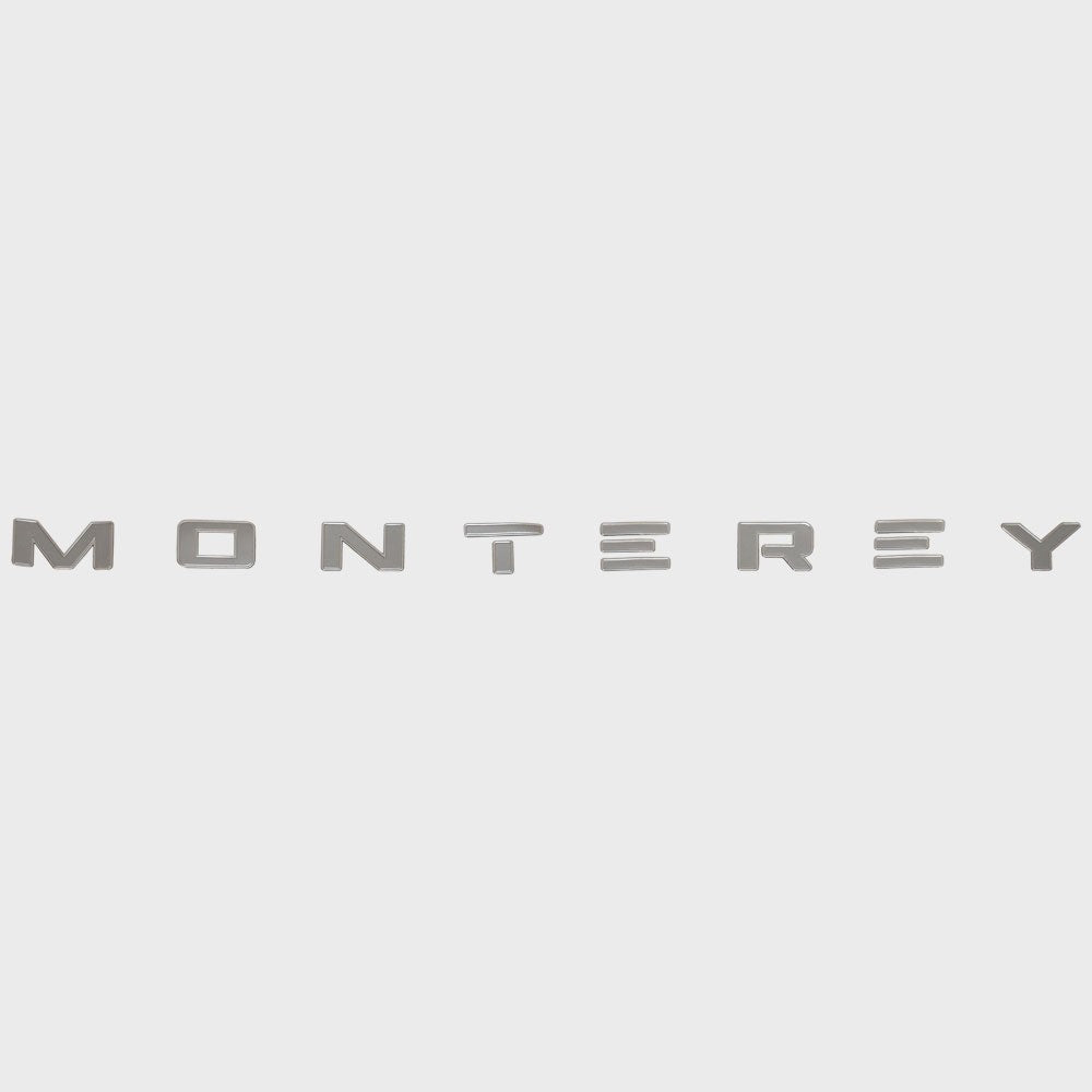 Monterey Logo Decal Metallic Silver Sticker by Monterey