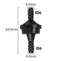 For 2 Pack Id6 One Way Check Valve For 6mm Fuel Line Air Pump And