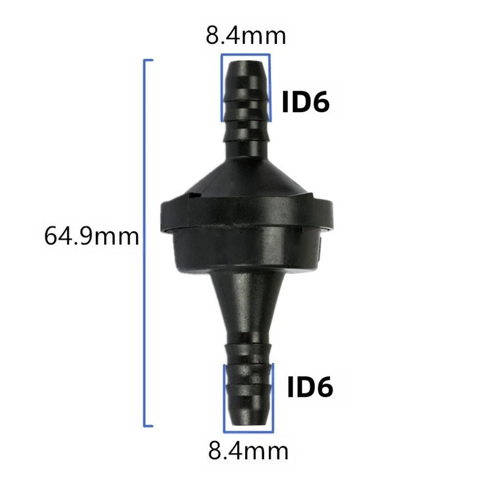 For 2 Pack Id6 One Way Check Valve For 6mm Fuel Line Air Pump And