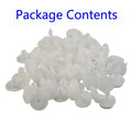 Push Type Clips Fastener Clips Retainer White Nylon 30pcs Door Panel