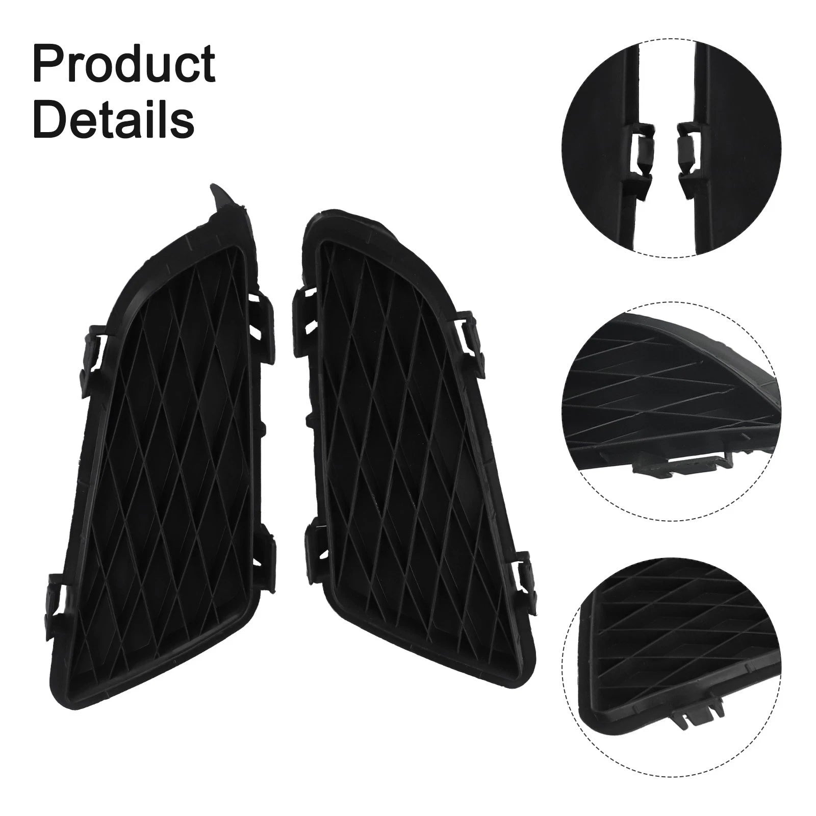Lower Fog Light Grilles For Mazda 6 2002 2008 Front Bumper Right+left