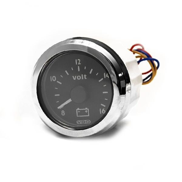 VDO Boat Volt Gauge 2 1/8 Inch Silver Black by VDO
