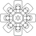 8 Blade Fan Fits 4640 4840 Ar85893 Ar85893-a