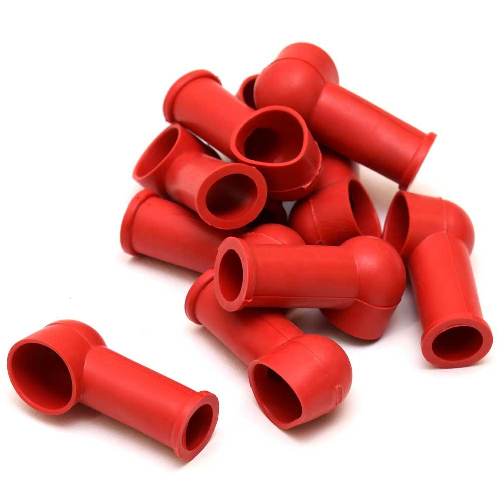 Marquis Boat Battery Terminal Boots 5901500 | 5/8 Inch Red (Set of 10)