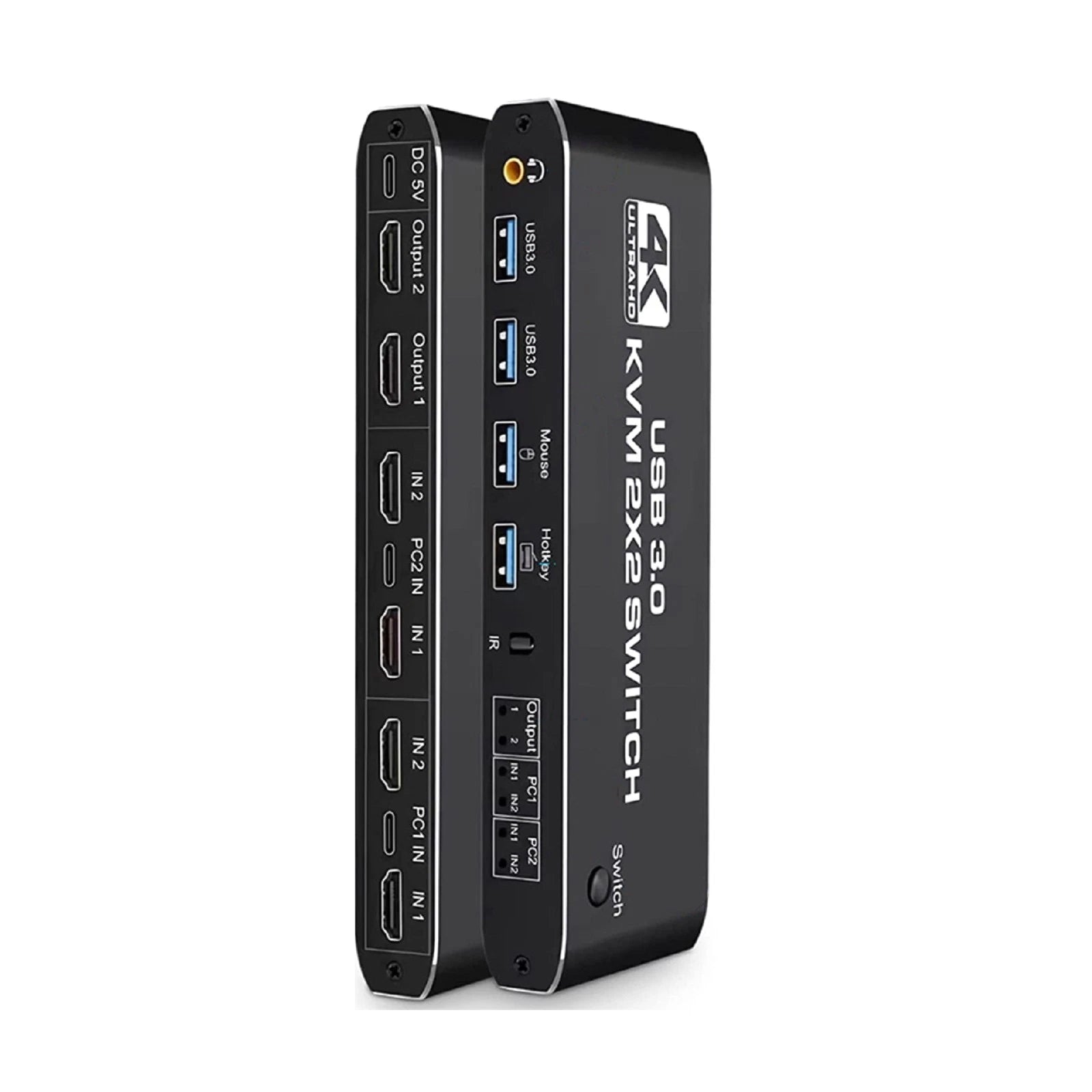 4k 2 In 2 Out Usb 3.0 Hdmi Kvm Switch Hub Extended Display With