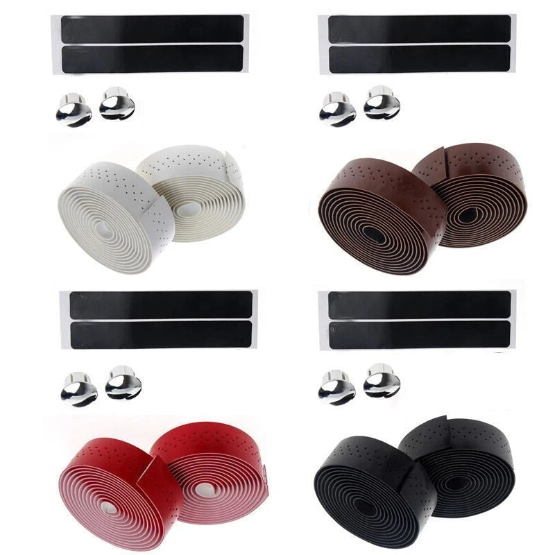 Breathable Leather Road Bike Handlebar Grip Bar Bicycle Belt Wrap
