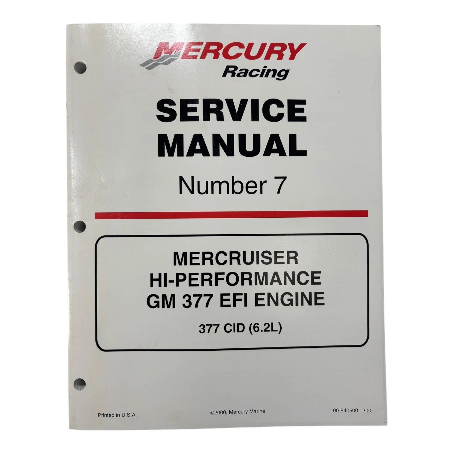 Mercury Racing 90-840500, Service Manual #7, Gm 377 Efi Engine