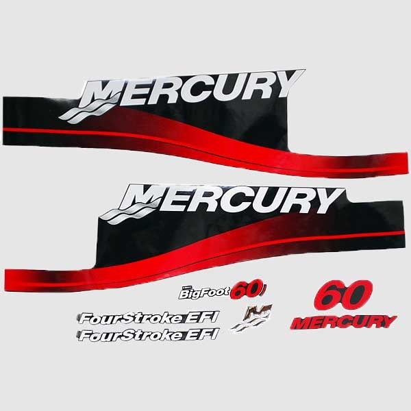 Mercury Boat Cowling Decals FourStroke EFI 60 Kit by Mercury