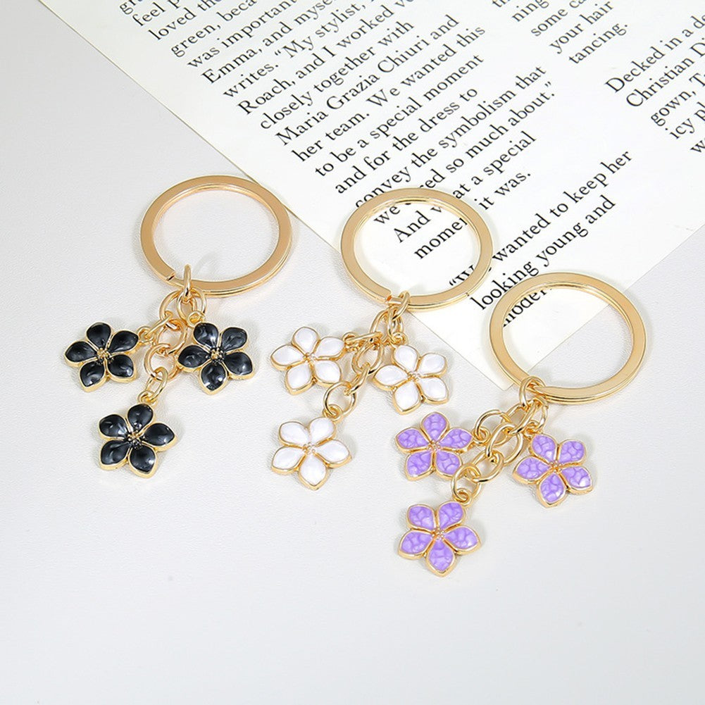 Metal Key Tool Peach Blossom Keychain