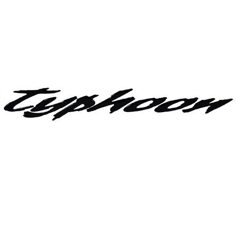 Decal Ski Centurion Boat Typhoon Black by Ski Centurion
