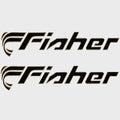 Fisher Marine Boat Raised Brand Decals Black/Gold by Fisher Marine