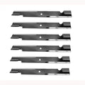 (6) 103-6384 High Lift - Notched Mower Blades Fits Exmark Lazer Z