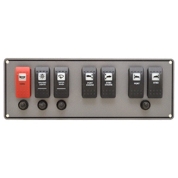 Wellcraft Boat Starboard Breaker Panel Gray Black Aluminum by Wellcraft