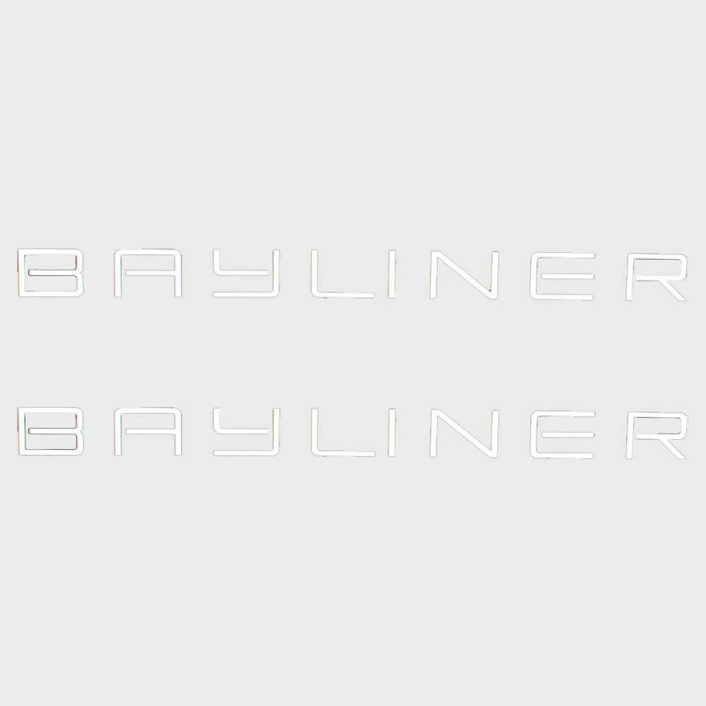 Bayliner Boat Logo Decals White Stickers (Pair) by Bayliner