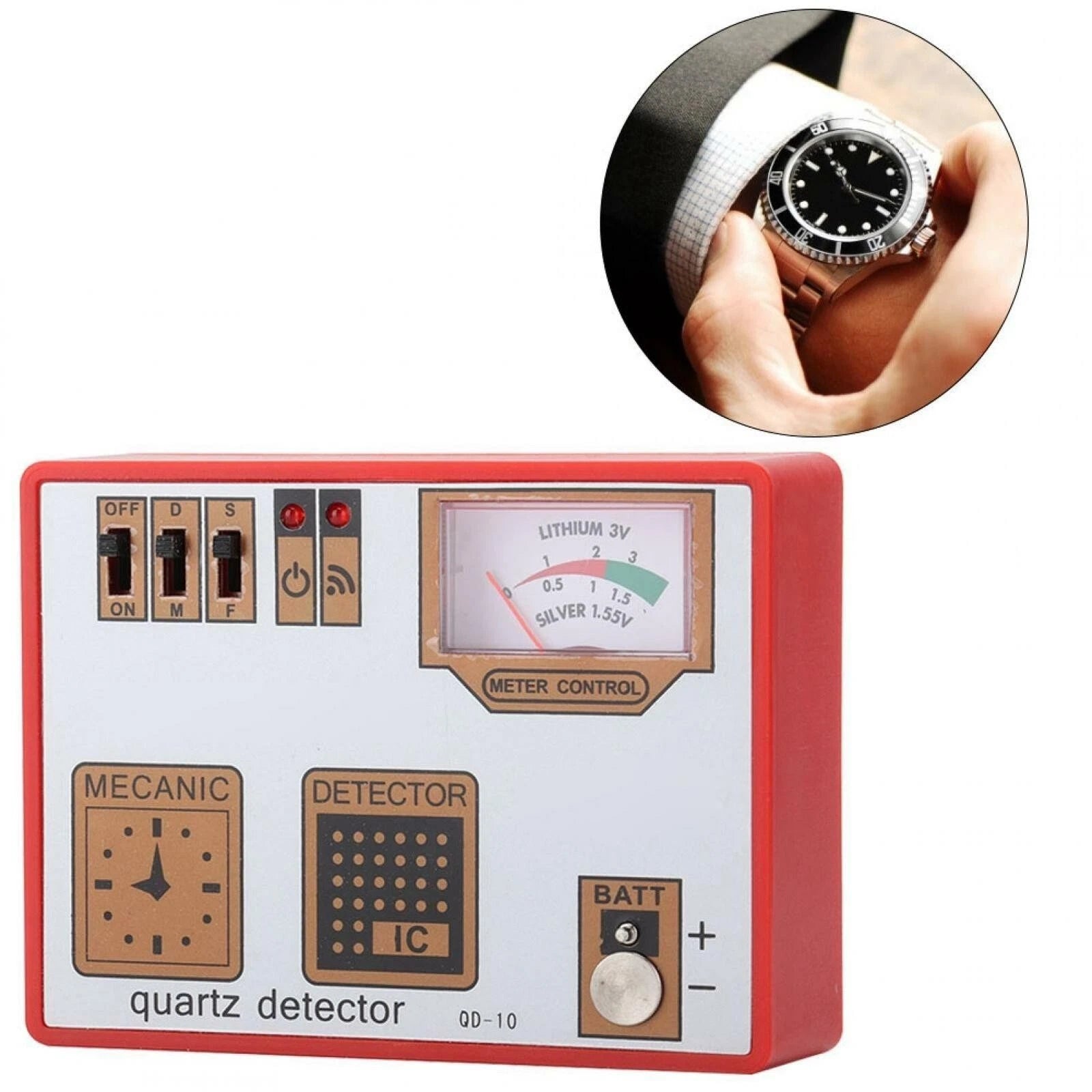 Quartz Mechanical Watch Repair Demagnetizor Watchmaker Tester Battery