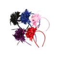 Rose Hair Clip with Feather Headpiece Fairy Style