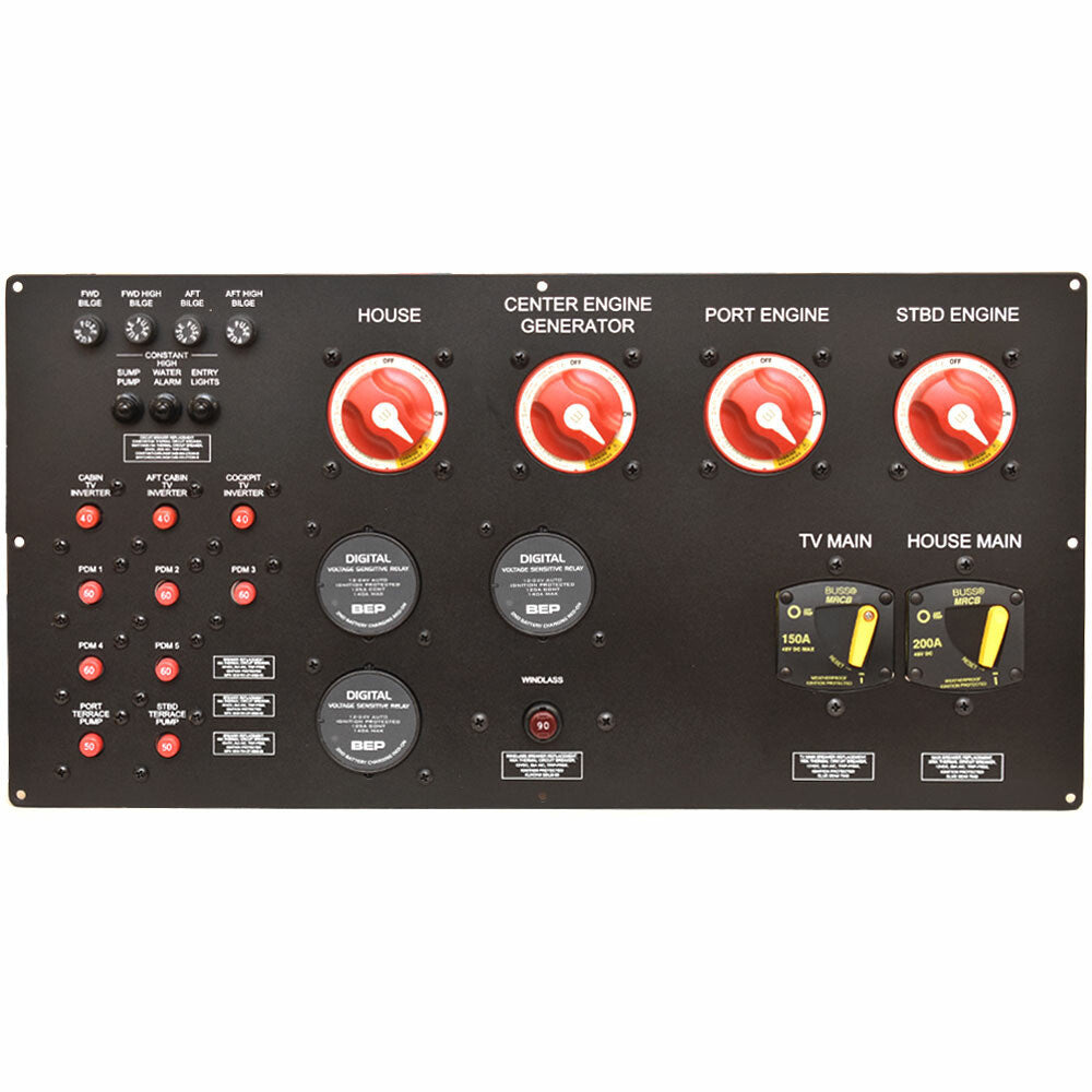 Aviara Boat Battery Switch Panel 501265B AV40 Dual Outboard Engine by Aviara