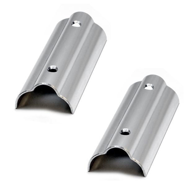 Boat Rub Rail Caps | Center 4 x 1 1/2 Inch Silver Aluminum (Pair)Opens