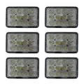 6 Led Work Light Kit Rectangular Flood Beam Fits Case Ih 2366 2388