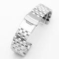 Silver 20mm Width Watch Band Strap Bracelet Link Solid Watchband