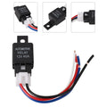 1pc 12V 40a Car Automotive Van Boat Bike 4 Pin Spst Relay With Cable
