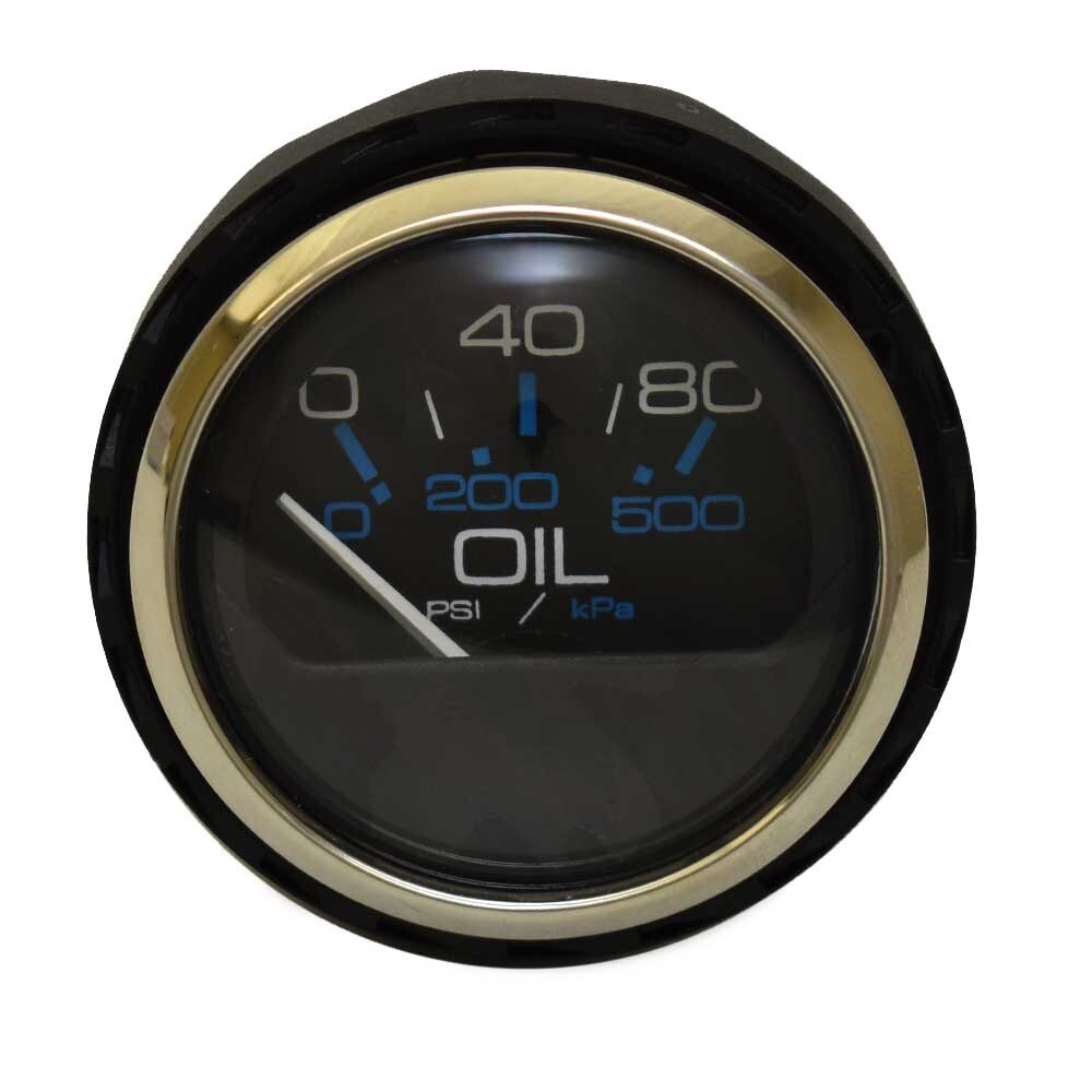Faria Boat Oil Pressure Gauge Chesapeake Black SS 2 Inch by Faria