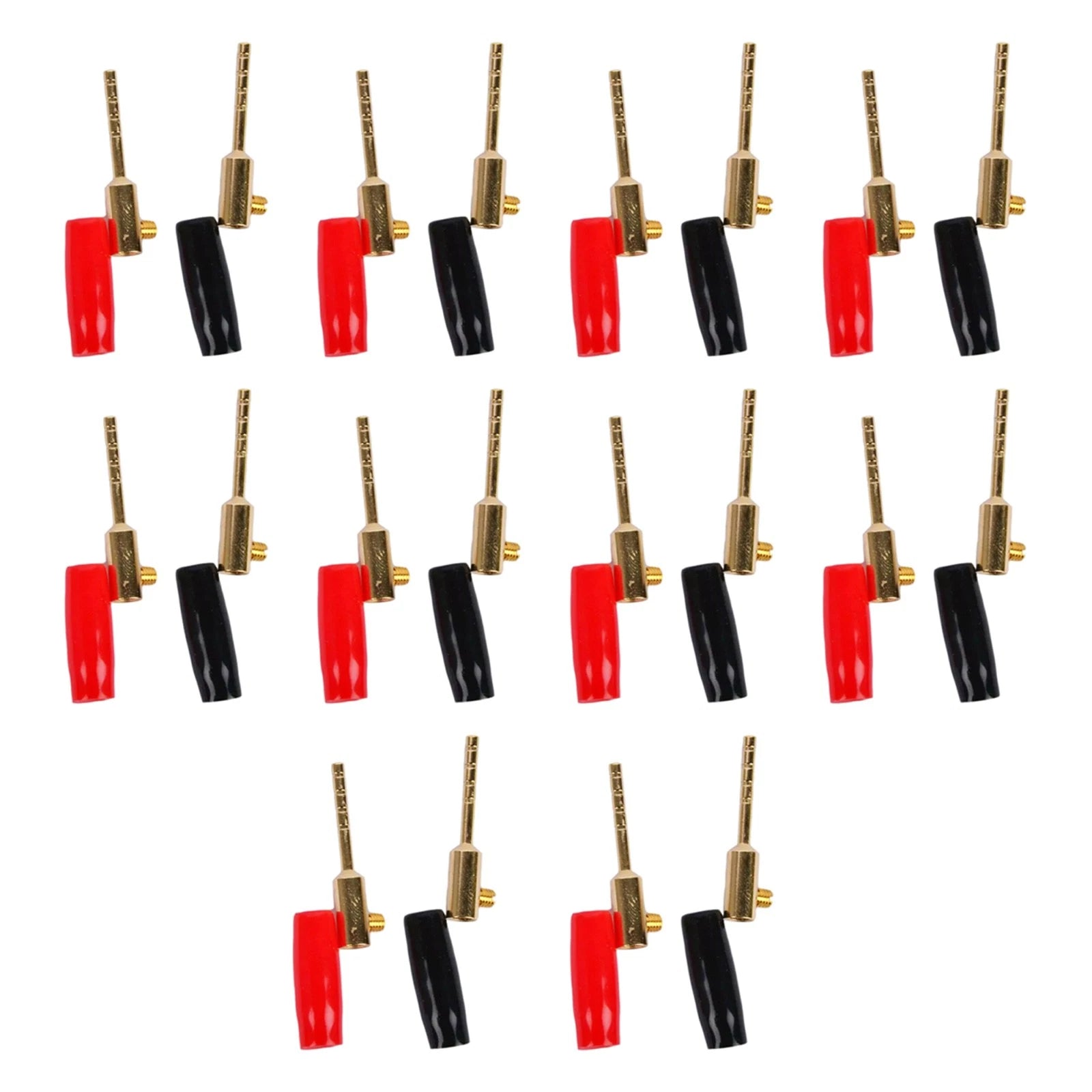 Speaker Pin Connectors 2mm Gold Plated Banana Plugs Spring Clip