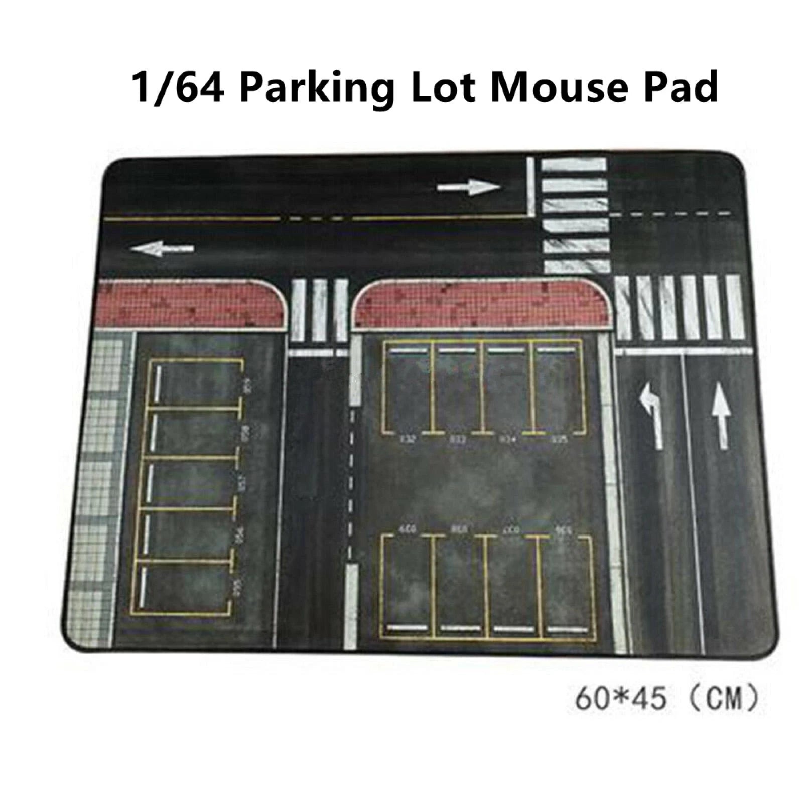 1/64 Rubber Parking Lot Mouse Pad Car Vehicle Scene Display Large