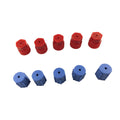 10pcs Abs For R134a Ac Valve Covers Red For High Pressure Blue For Low