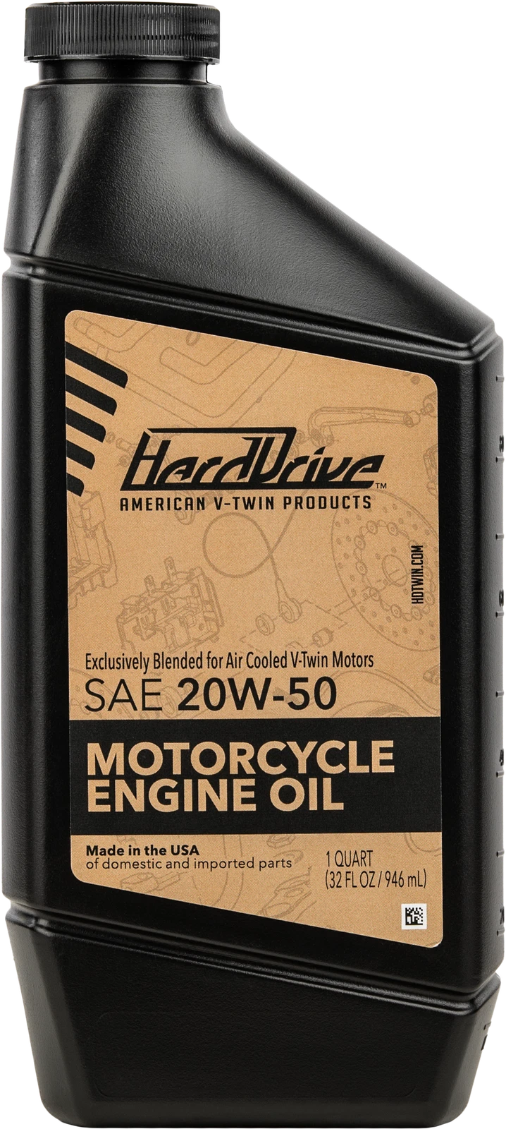 Harddrive 20w50 V-twin Engine Oil 1 Quart For Harley Davidson &