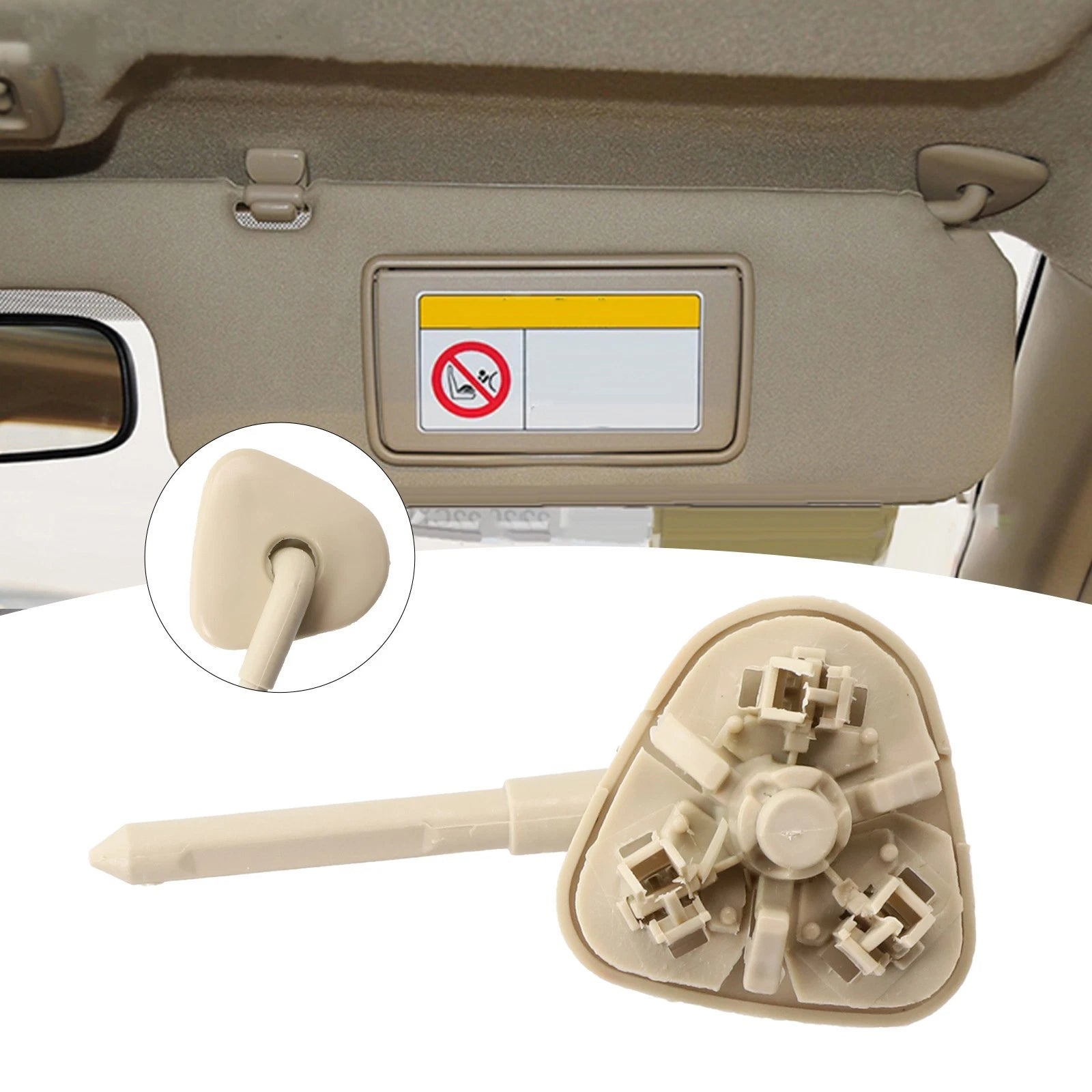 High Quality Sun Visor Clips Fixed Clip Beige Car Accessories Fastener