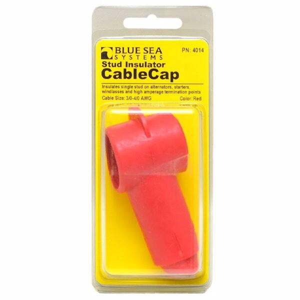 Blue Sea Boat Stud Insulator Cable Cap 4014 | 1.25 Inch Stud RedOpens 